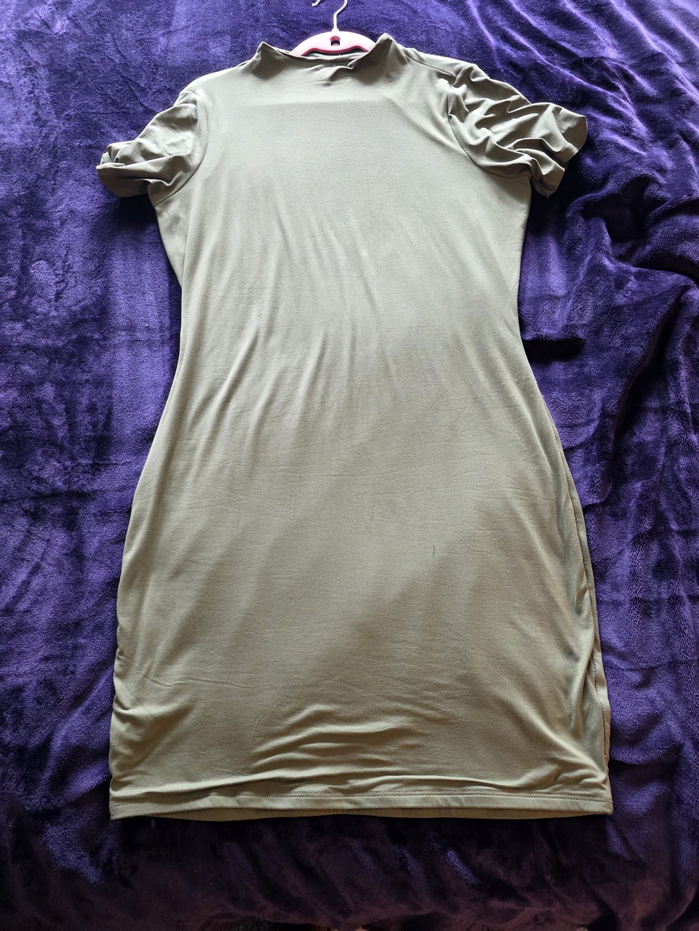 naked wardrobe Olive Green Midi Bodycon Dress